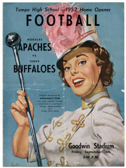 Tempe High School Sep. 26, 1952 Football Game Program.