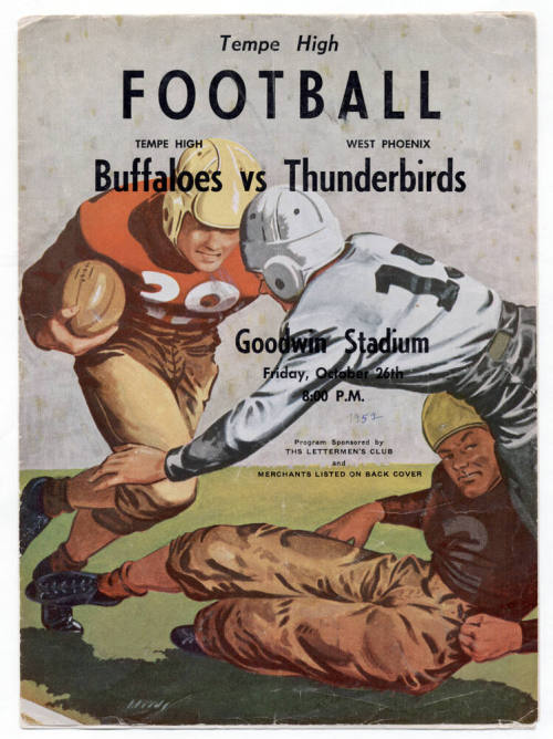 Tempe High School Football Program, Oct. 26, 1952.
