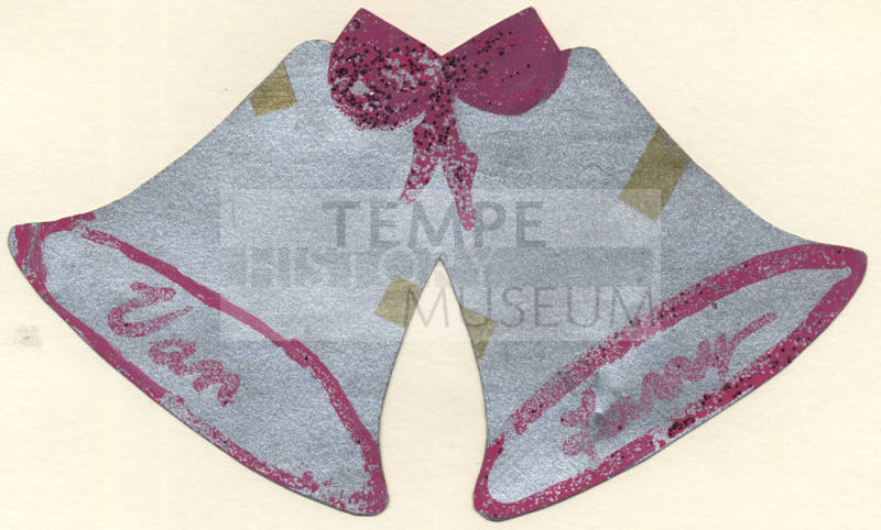 Decoration For "Silver Bells" Coed Dance At Tempe High School, Dec. 19, 1953.
