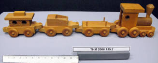 Wooden Train Set (Engine, 3 Cars)