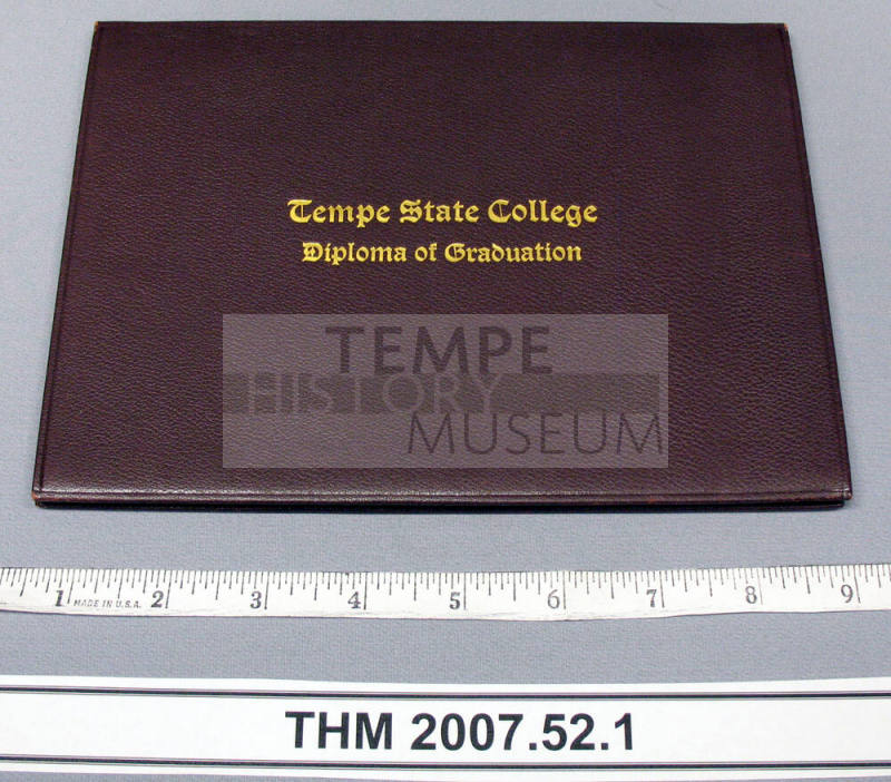 Tempe State Teachers College Diploma 1928 - Joel Avery Benedict
