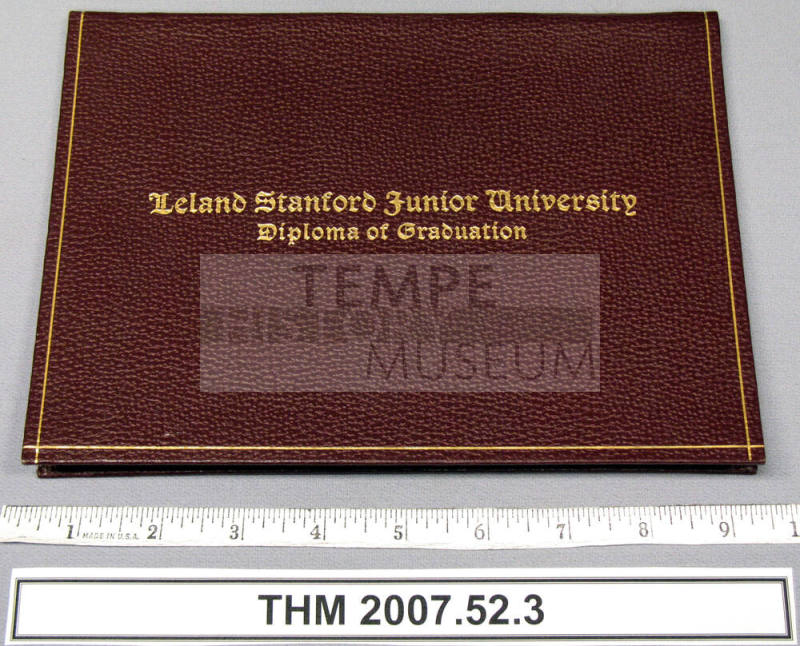 Leland Stanford Junior University Diploma of Graduation, Joel Avery Benedict