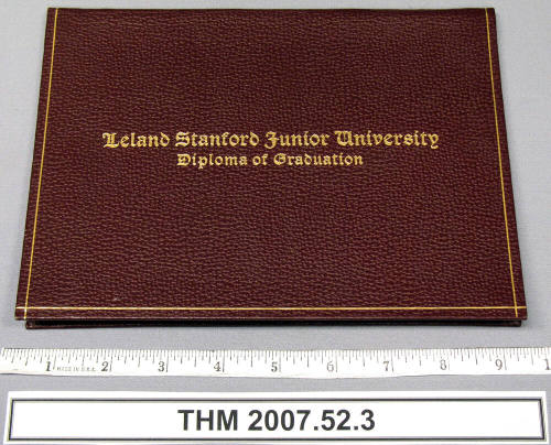 Leland Stanford Junior University Diploma of Graduation, Joel Avery Benedict
