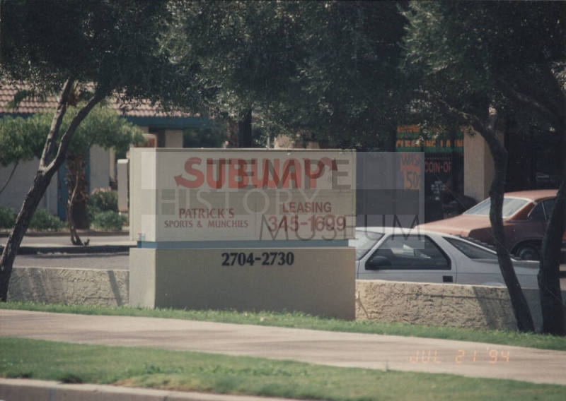 Subway, 2704 West Southern Avenue, Tempe, AZ.