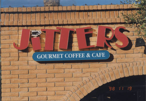 Jitters Gourmet Coffee & Cake - 130 East University Drive, Tempe, AZ.
