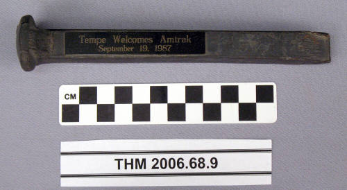 Tempe Welcomes Amtrak Commemorative Railroad Spike.