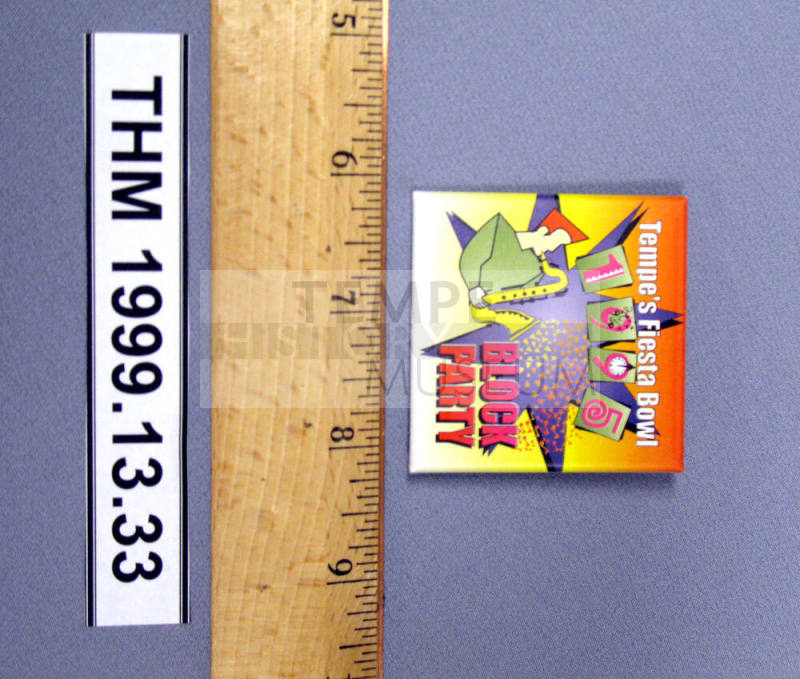 Tempe's 1995 Fiesta Bowl Block Party Button