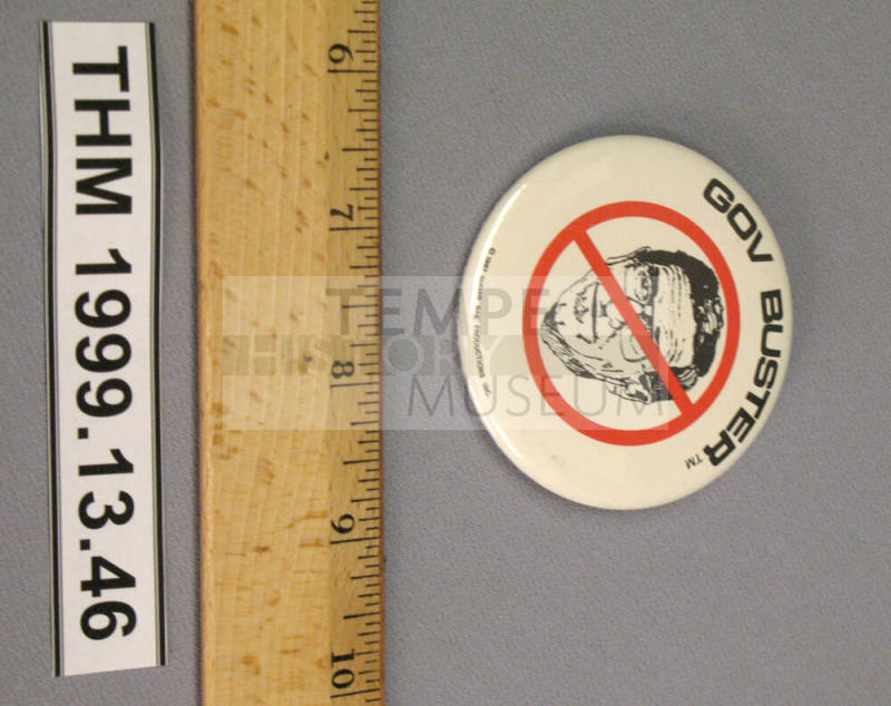 "Gov Buster", Impeach Evan Mecham button