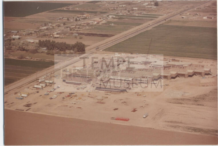 Construction Photo, Corona Del Sol HIgh School Site From South, 1975.