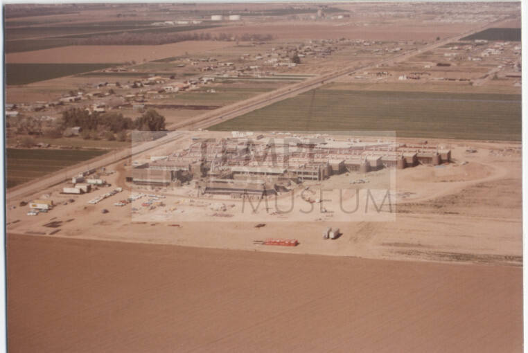 Construction Photo, Corona Del Sol HIgh School Site From Southeast, 1975.
