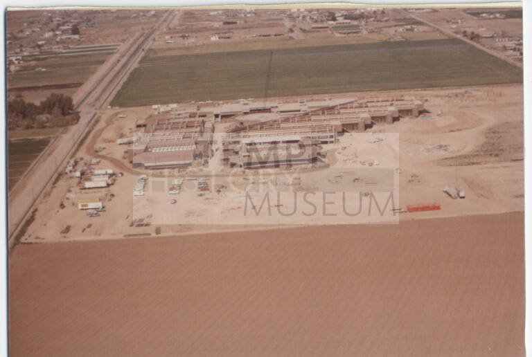 Construction Photo, Corona Del Sol HIgh School Site From South, 1975.