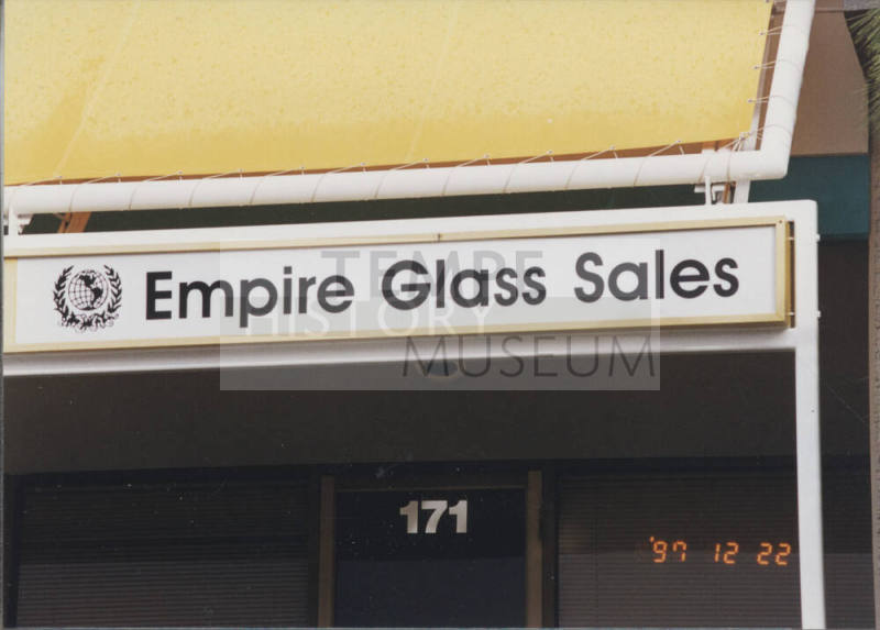 Empire Glass Sales - 1797 West University Drive, Tempe, AZ.