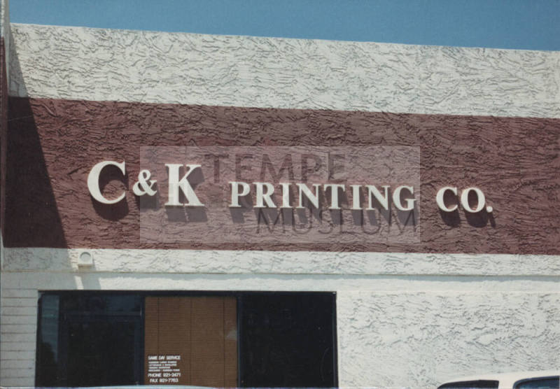 C & K Printing Co. - 1828 East University Drive, Tempe, AZ.