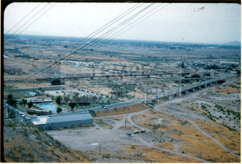 View Towards Sky Harbor Airport from Top of Tempe Butte, 1960.