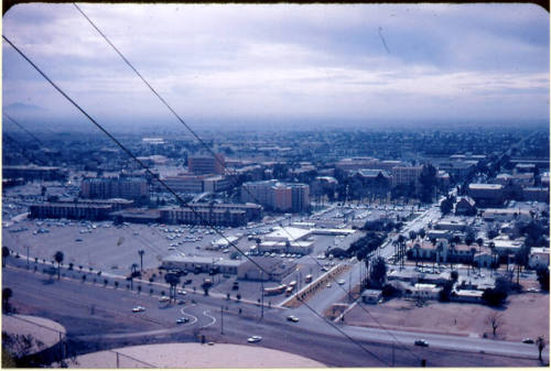 View of Tempe and ASU Campus Looking Southeast from Tempe Butte, 1970.