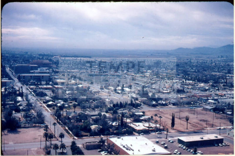 View of Tempe Looking Southeast From Tempe Butte, 1970.