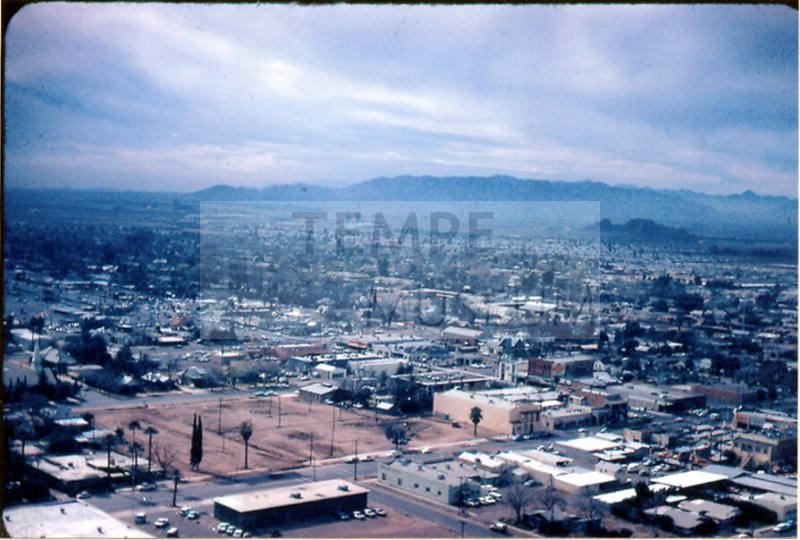 View of Tempe Looking Southeast From Tempe Butte, 1970.