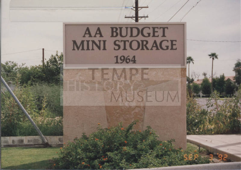 AA Budget Mini Storage - 1964 East University Drive, Tempe, AZ.