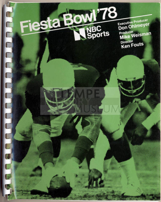 NBC Sprots Fiesta Bowl TV Manual, 1978
