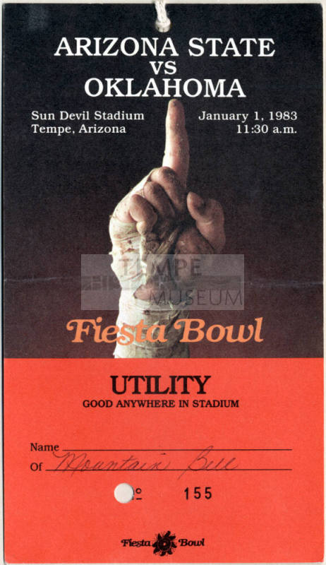 ASU vs. Oklahoma Fiesta Bowl ID, 1983