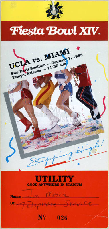 UCLA vs. Miami Fiesta Bowl General Pass 1985