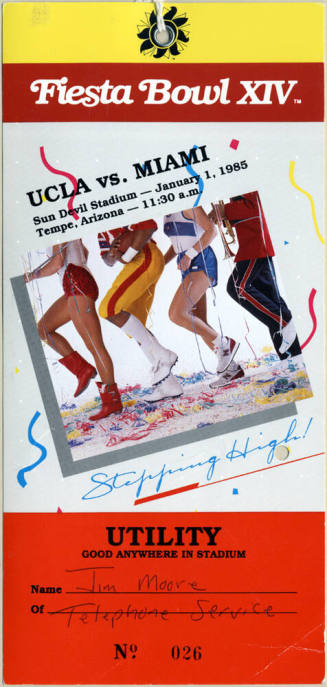 UCLA vs. Miami Fiesta Bowl General Pass 1985