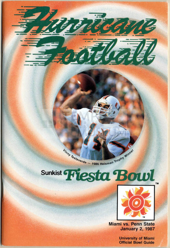 Hurricane Football - Sunkist Fiesta Bowl 1987