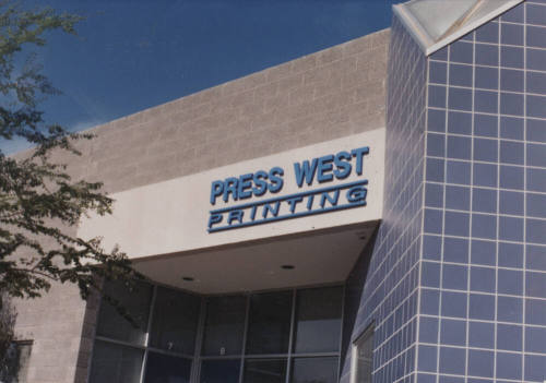 Press West Printing - 2010 East University Drive, Tempe, AZ.