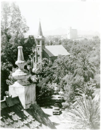 OS-23   View of Catholic Church from Old Main