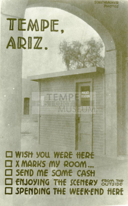 OS-27   Postcard of Tempe Police Station