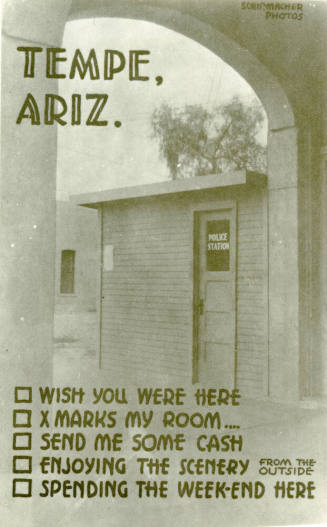 OS-27   Postcard of Tempe Police Station