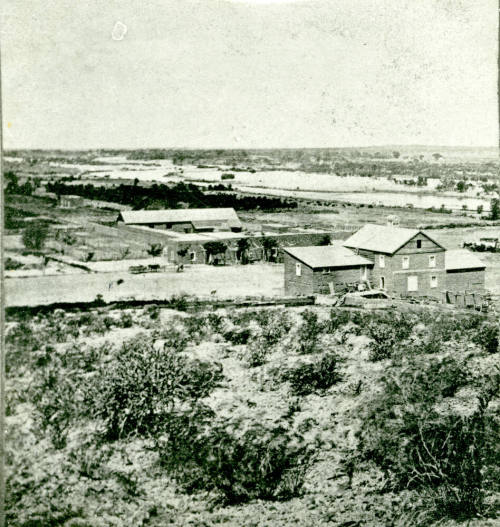 OS-48 Hayden House and Hayden Flour Mill- View from Tempe Butte, Tempe, Arizona
