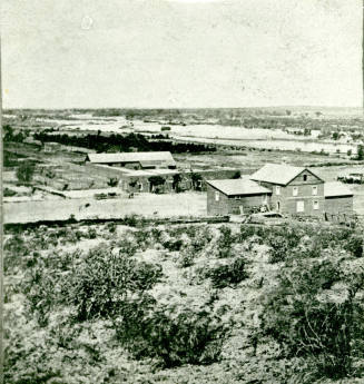 OS-48 Hayden House and Hayden Flour Mill- View from Tempe Butte, Tempe, Arizona