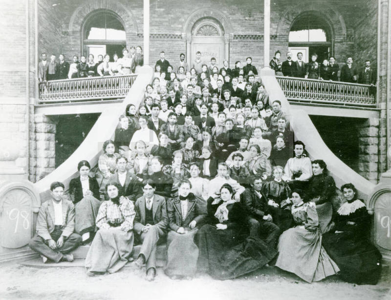 OS-81 Normal School-1898 Class- Old Main Steps