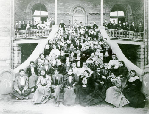 OS-81 Normal School-1898 Class- Old Main Steps