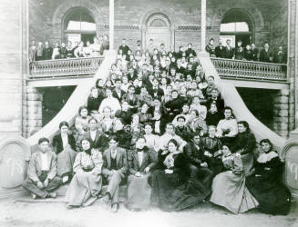 OS-81 Normal School-1898 Class- Old Main Steps