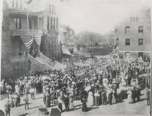OS-86 Teddy Roosevelt at Steps of Old Main