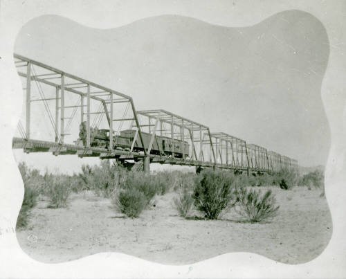 OS-130   Train crossing the Maricopa and Phoenix Railroad Bridge at Tempe