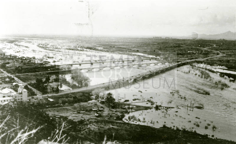 OS-136   Three Bridges Over Flooded Salt River