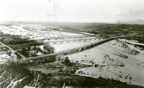 OS-136   Three Bridges Over Flooded Salt River