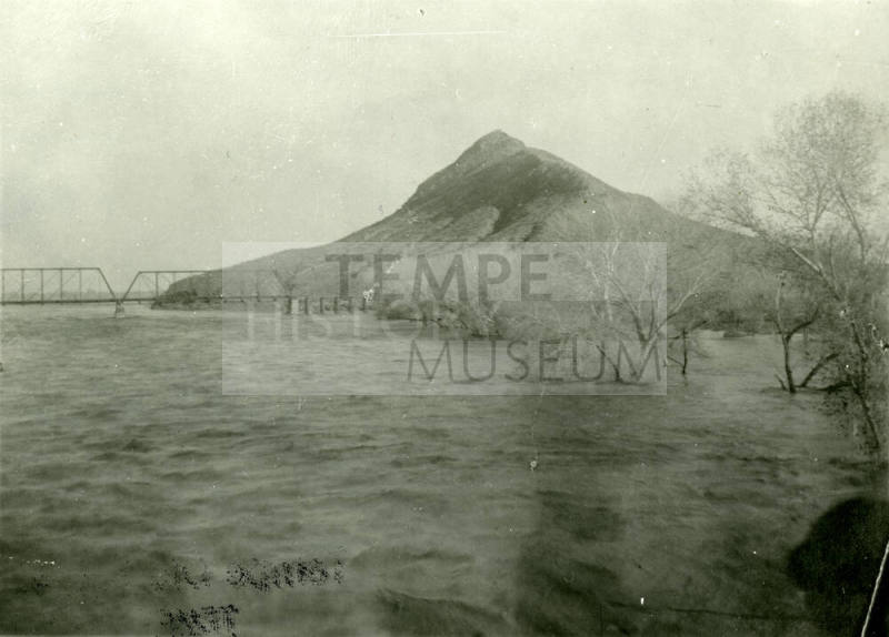 OS-150  Sante Fe Railroad Bridge on Flooded Salt River