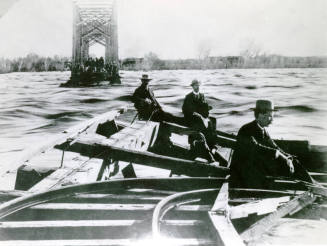 OS-148   Maricopa & Phoenix Railroad bridge destroyed by flood on Thursday, February 19, 1891
