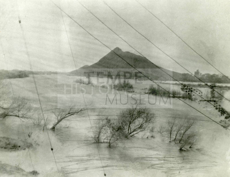 OS-151   Railroad Bridge, Butte, Flooded Salt River