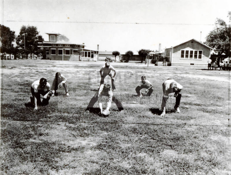 OS-170   Children Playing Football at Rural School