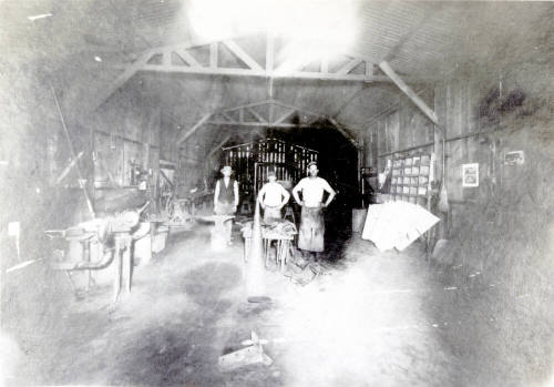OS-179   Interior of Spain's Blacksmith Shop on 6th Street, Tempe, Arizona