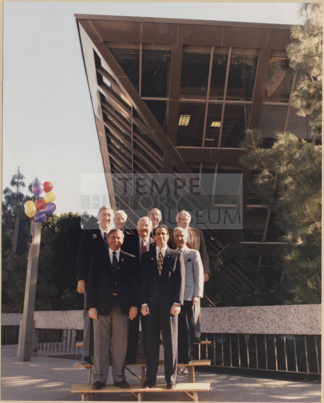 Eight Former Tempe Mayors in Front of Tempe City Hall.