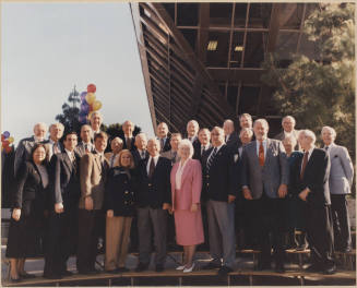 26 Present and Past Tempe City Council Members in Front of City Hall.