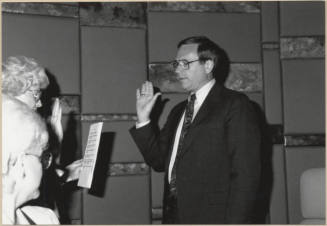 Swearing in of Harry Mitchell as Tempe Mayor, 1992.