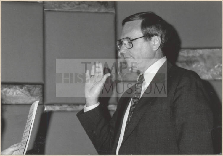 Harry Mitchell Swearing in as Mayor, 1992.