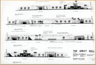 Photo of Architect's Elevation for "The Great Mall" Arizona Mills.